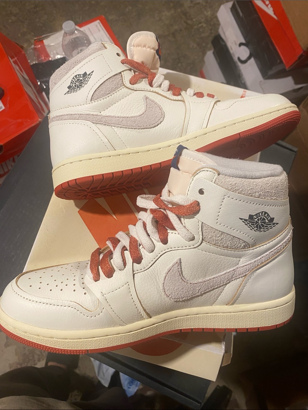 Nike Women’s Air Jordan 1 Mid White Pale Pink Red